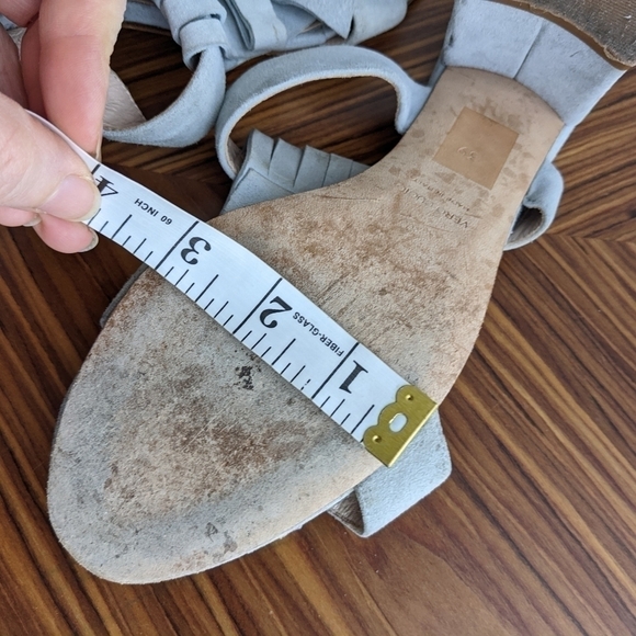 Alberto Zago suede Open Toe Casual tassel Slide grey size 39 9US s2 - Picture 7 of 12